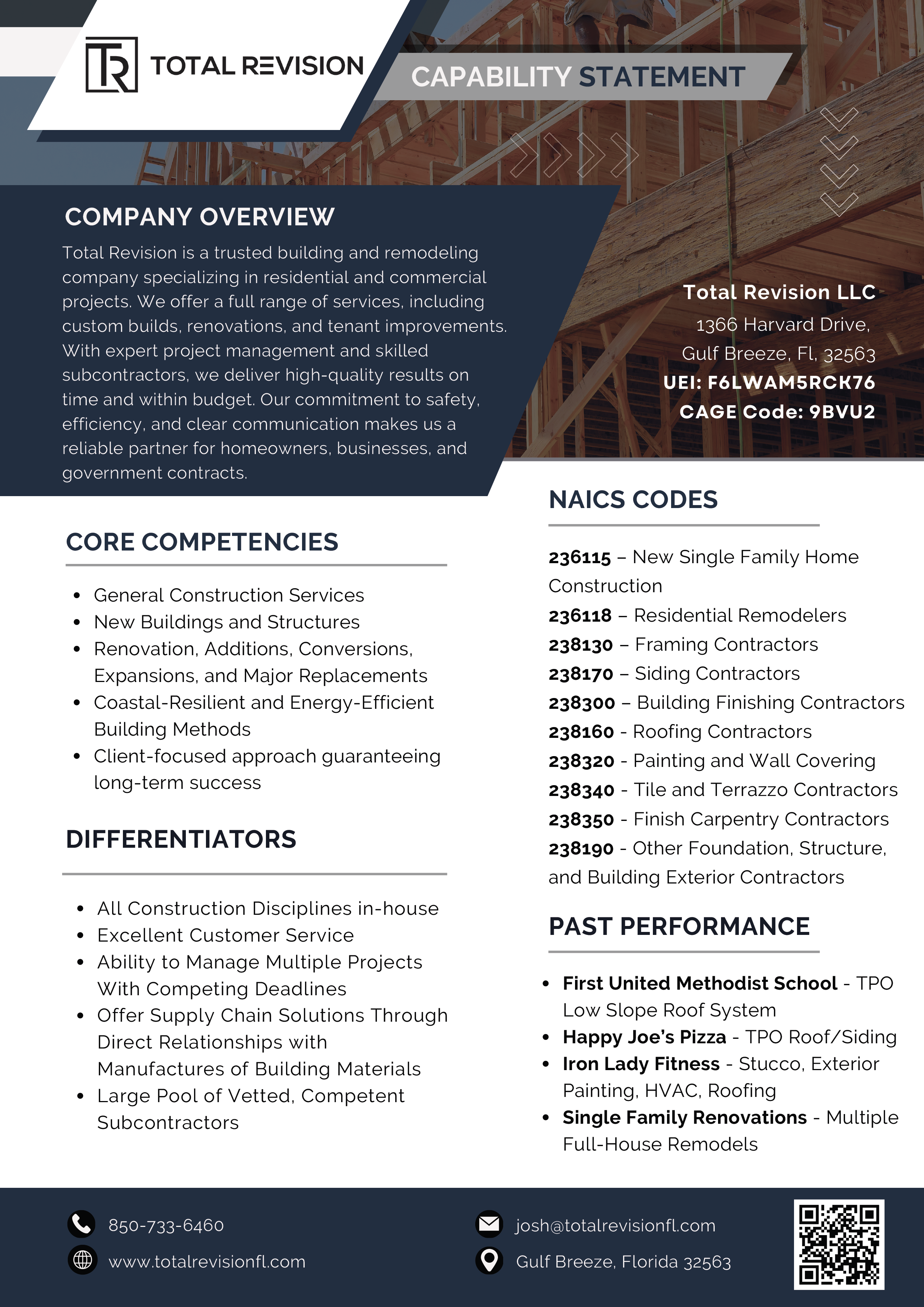 capability statement for total revision llc